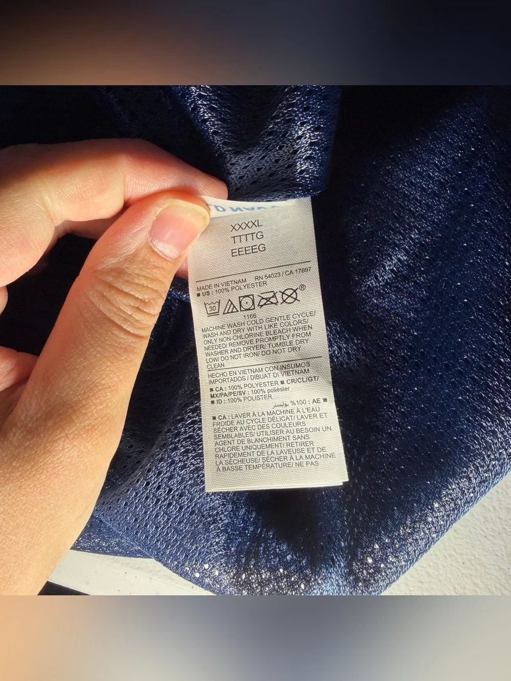 NWT Old Navy Men's 4XL Blue Solid Swim Trunks Elastic Waist Drawstring Lined